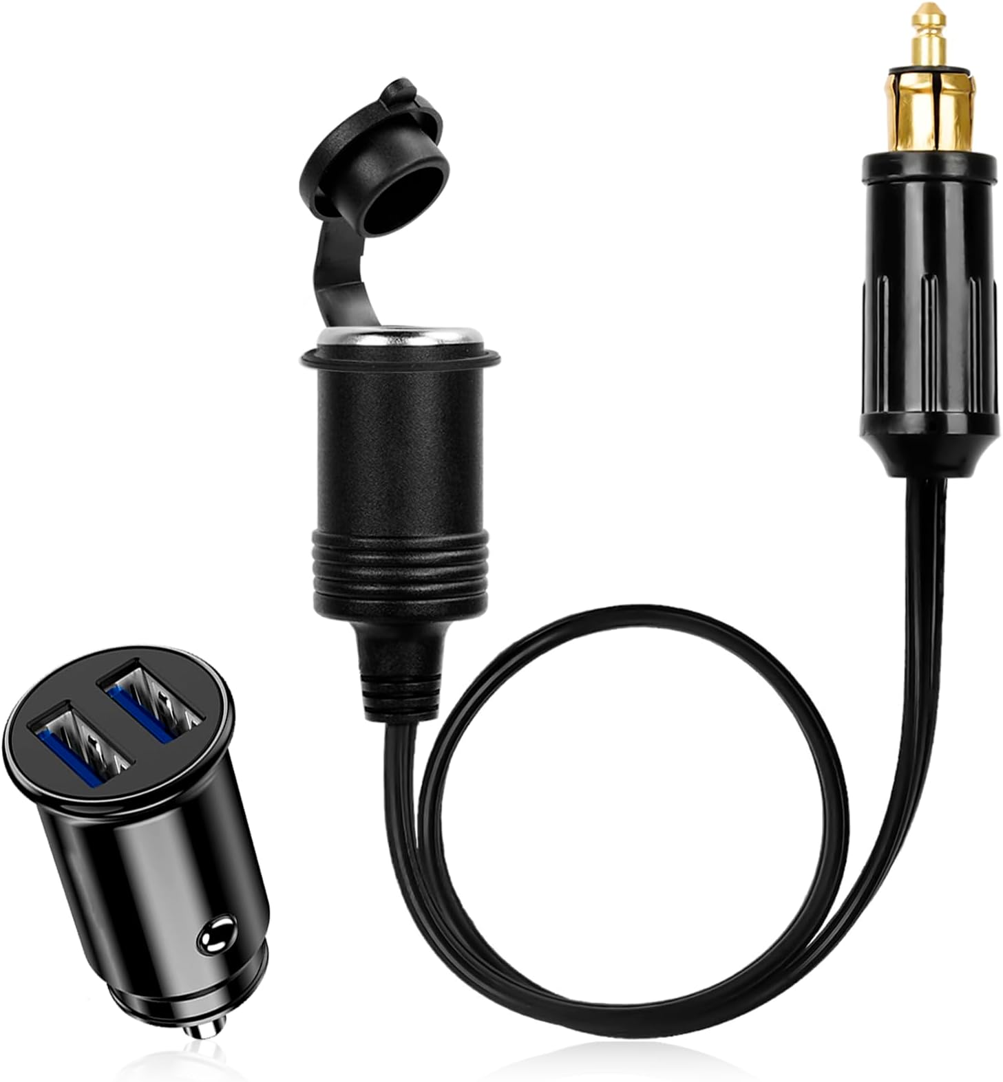 Zigarettenanzünder USB Adapter Europäischer Standard DIN Stecker auf ...